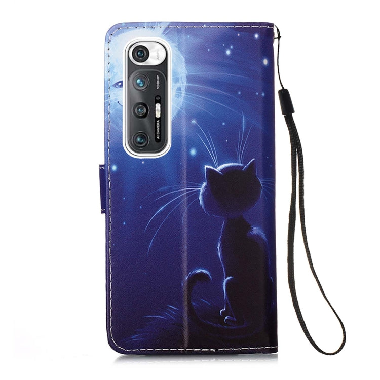 For Xiaomi Mi 10S Colored Drawing Pattern Plain Weave Horizontal Flip Leather Case with Holder & Card Slot & Wallet & Lanyard