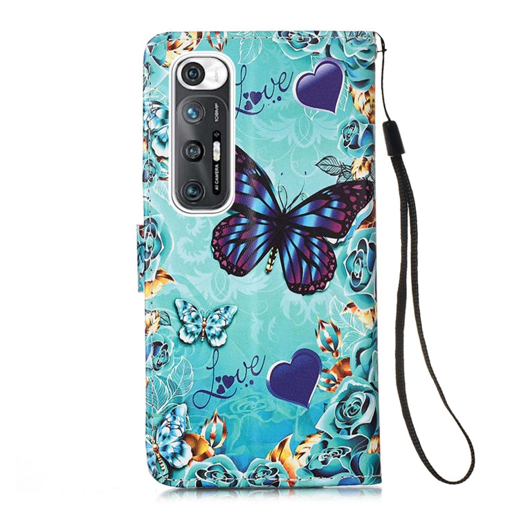 For Xiaomi Mi 10S Colored Drawing Pattern Plain Weave Horizontal Flip Leather Case with Holder & Card Slot & Wallet & Lanyard
