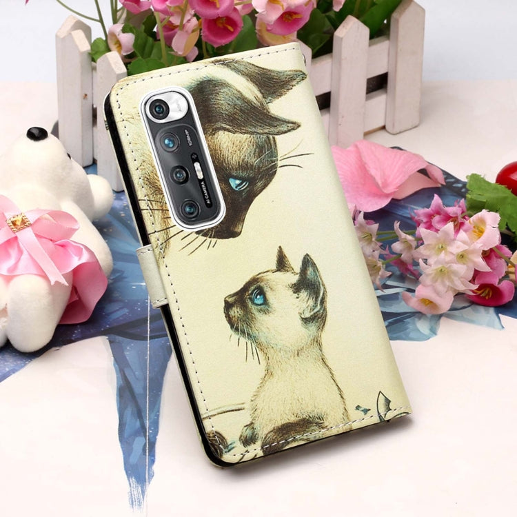 For Xiaomi Mi 10S Colored Drawing Pattern Plain Weave Horizontal Flip Leather Case with Holder & Card Slot & Wallet & Lanyard