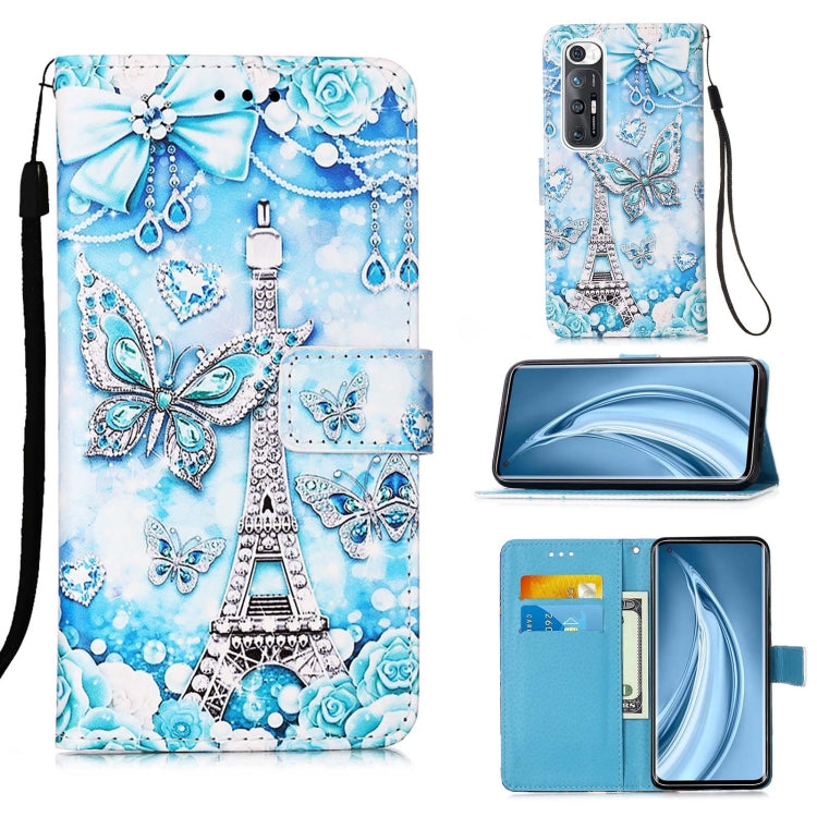 For Xiaomi Mi 10S Colored Drawing Pattern Plain Weave Horizontal Flip Leather Case with Holder & Card Slot & Wallet & Lanyard