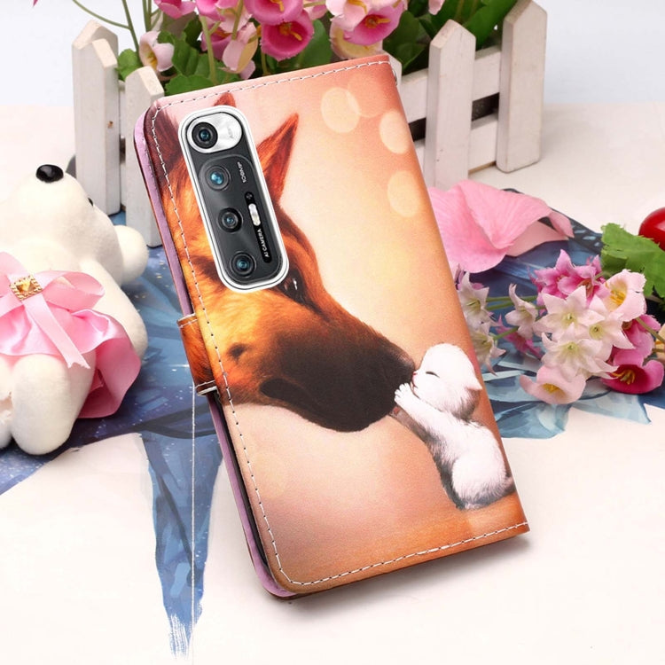 For Xiaomi Mi 10S Colored Drawing Pattern Plain Weave Horizontal Flip Leather Case with Holder & Card Slot & Wallet & Lanyard