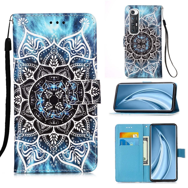 For Xiaomi Mi 10S Colored Drawing Pattern Plain Weave Horizontal Flip Leather Case with Holder & Card Slot & Wallet & Lanyard