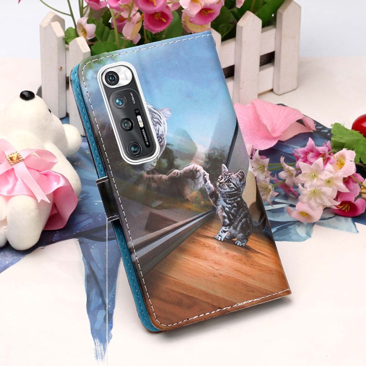 For Xiaomi Mi 10S Colored Drawing Pattern Plain Weave Horizontal Flip Leather Case with Holder & Card Slot & Wallet & Lanyard
