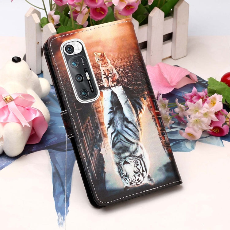 For Xiaomi Mi 10S Colored Drawing Pattern Plain Weave Horizontal Flip Leather Case with Holder & Card Slot & Wallet & Lanyard