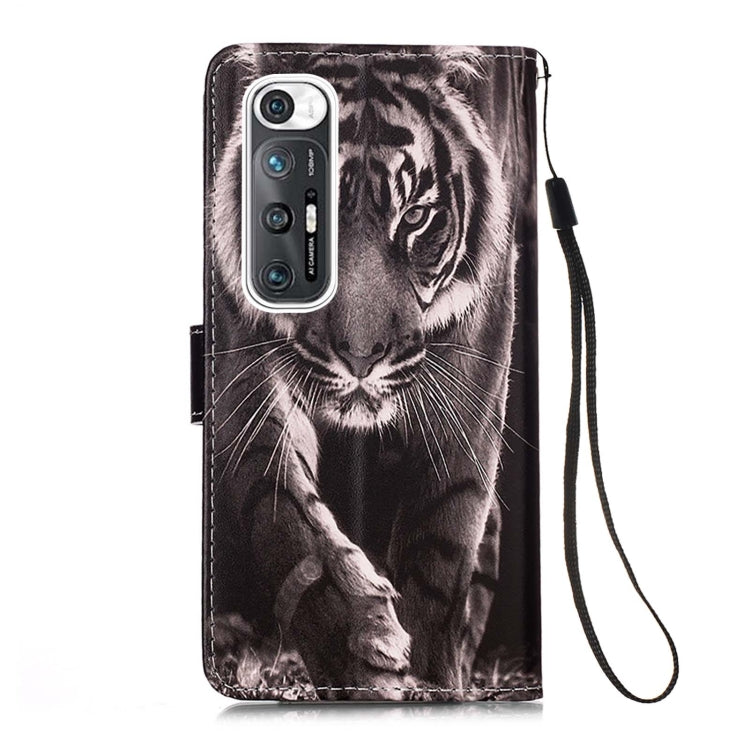 For Xiaomi Mi 10S Colored Drawing Pattern Plain Weave Horizontal Flip Leather Case with Holder & Card Slot & Wallet & Lanyard