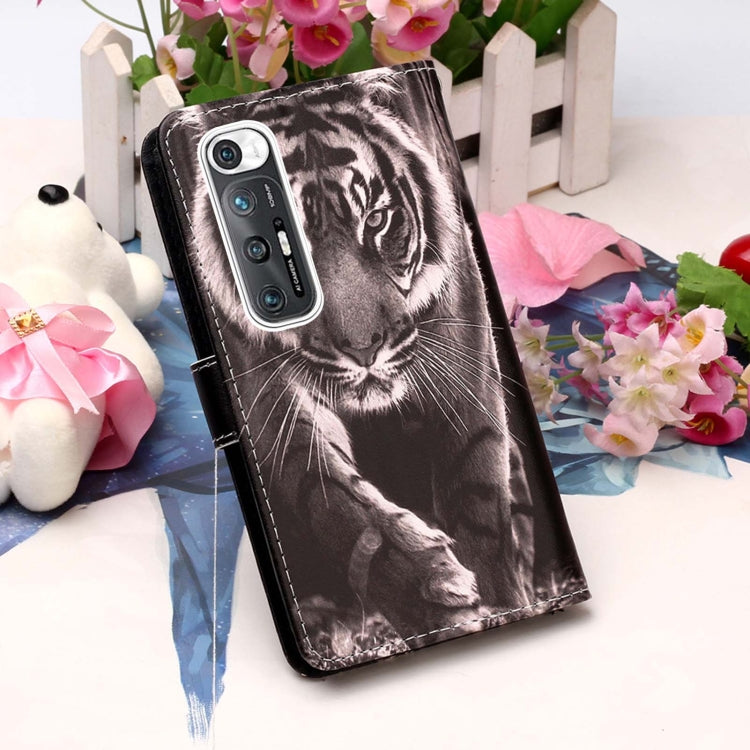 For Xiaomi Mi 10S Colored Drawing Pattern Plain Weave Horizontal Flip Leather Case with Holder & Card Slot & Wallet & Lanyard