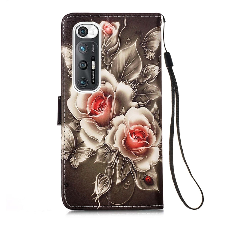 For Xiaomi Mi 10S Colored Drawing Pattern Plain Weave Horizontal Flip Leather Case with Holder & Card Slot & Wallet & Lanyard
