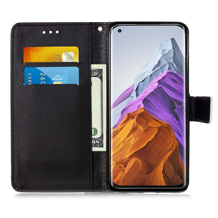 For Xiaomi Mi 11 Pro Colored Drawing Pattern Plain Weave Horizontal Flip Leather Case with Holder & Card Slot & Wallet & Lanyard