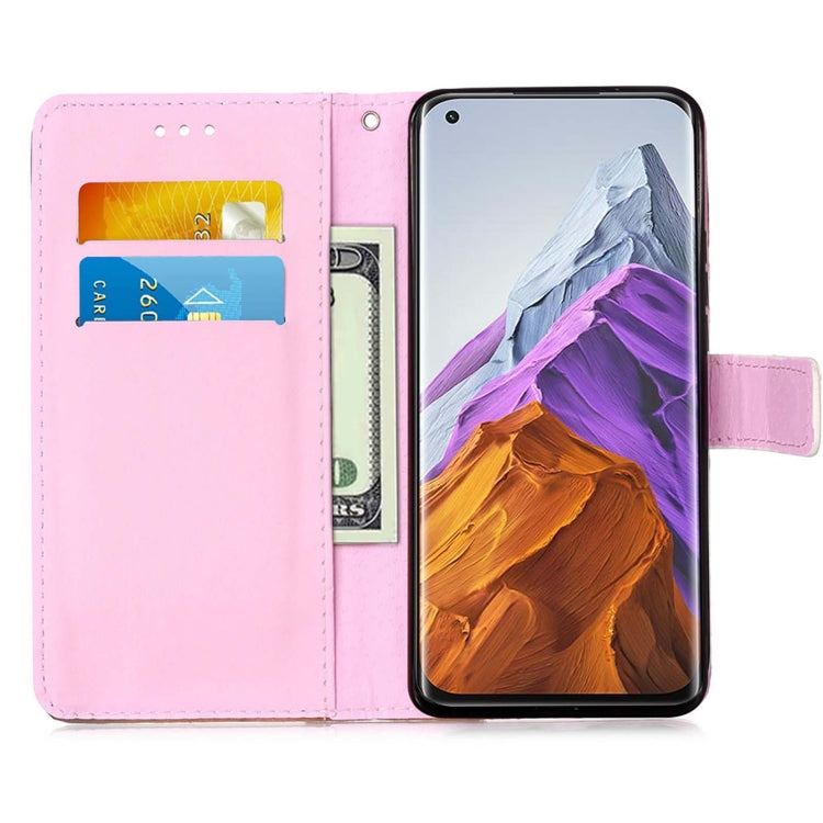 For Xiaomi Mi 11 Pro Colored Drawing Pattern Plain Weave Horizontal Flip Leather Case with Holder & Card Slot & Wallet & Lanyard