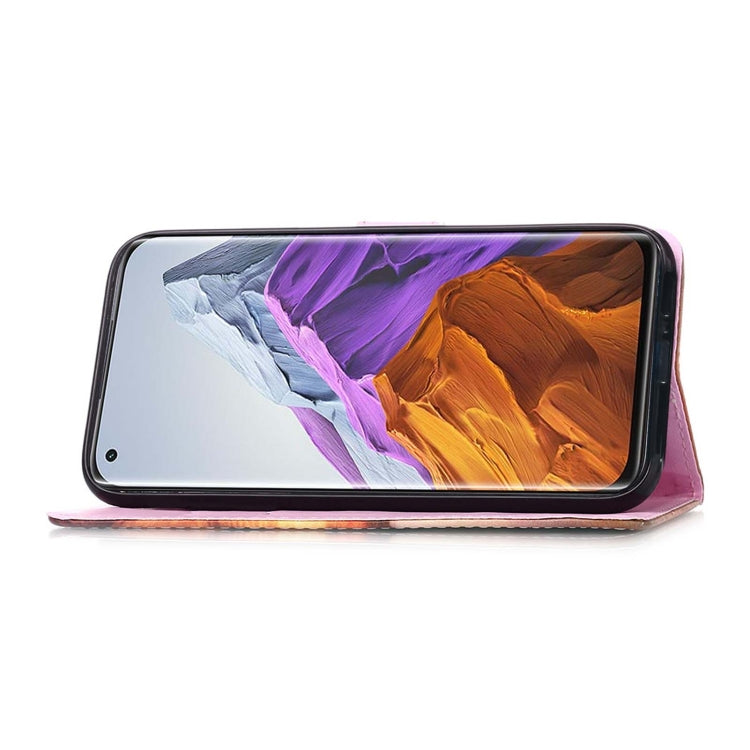 For Xiaomi Mi 11 Pro Colored Drawing Pattern Plain Weave Horizontal Flip Leather Case with Holder & Card Slot & Wallet & Lanyard