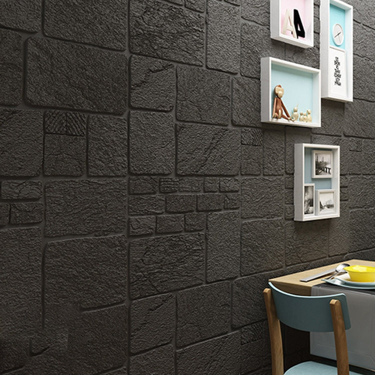 10 PCS Creative 3D Brick Pattern Wall Stickers Wallpaper Decoration, Size: 70 x 70cm