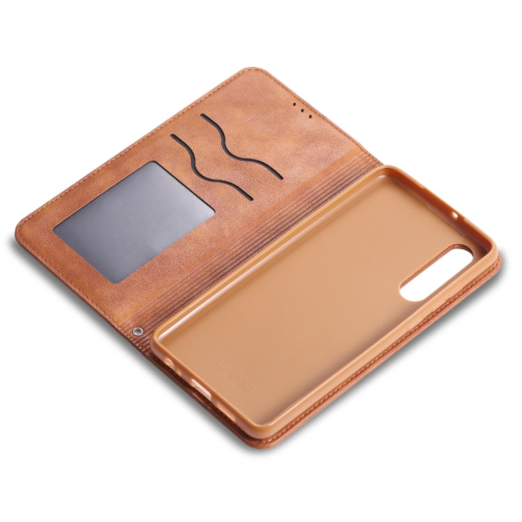 For Huawei P30 AZNS Retro Texture Magnetic Horizontal Flip PU Leather Case with Holder & Card Slots & Photo Frame
