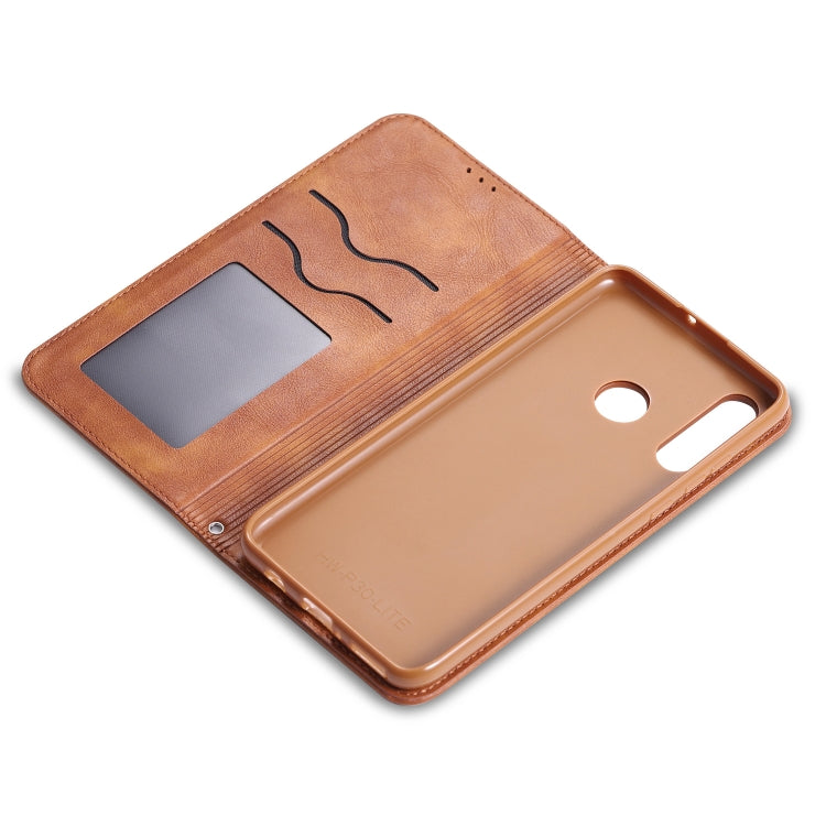 For Huawei P30 Lite / Nova 4e AZNS Retro Texture Magnetic Horizontal Flip PU Leather Case with Holder & Card Slots & Photo Frame