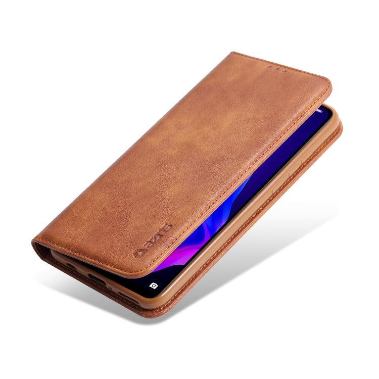 For Huawei P30 Lite / Nova 4e AZNS Retro Texture Magnetic Horizontal Flip PU Leather Case with Holder & Card Slots & Photo Frame