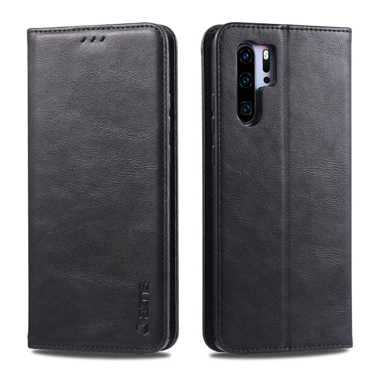 For Huawei P30 Pro AZNS Retro Texture Magnetic Horizontal Flip PU Leather Case with Holder & Card Slots & Photo Frame