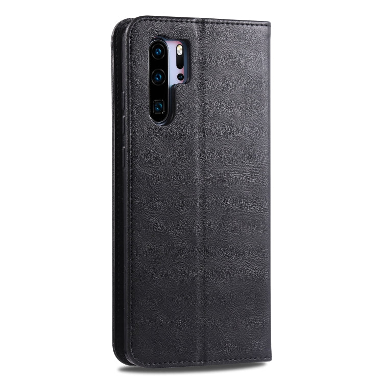 For Huawei P30 Pro AZNS Retro Texture Magnetic Horizontal Flip PU Leather Case with Holder & Card Slots & Photo Frame