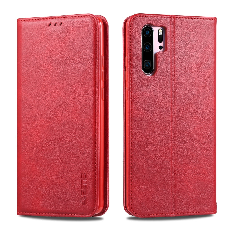 For Huawei P30 Pro AZNS Retro Texture Magnetic Horizontal Flip PU Leather Case with Holder & Card Slots & Photo Frame