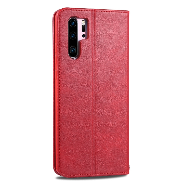 For Huawei P30 Pro AZNS Retro Texture Magnetic Horizontal Flip PU Leather Case with Holder & Card Slots & Photo Frame