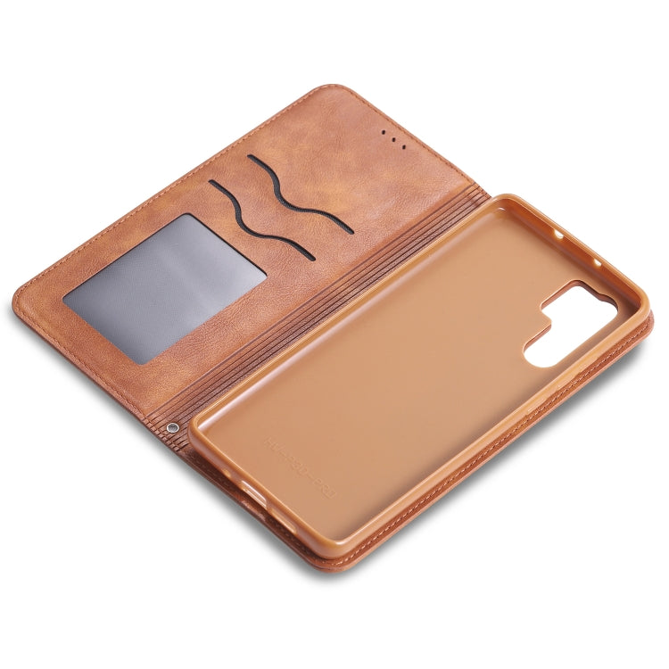 For Huawei P30 Pro AZNS Retro Texture Magnetic Horizontal Flip PU Leather Case with Holder & Card Slots & Photo Frame