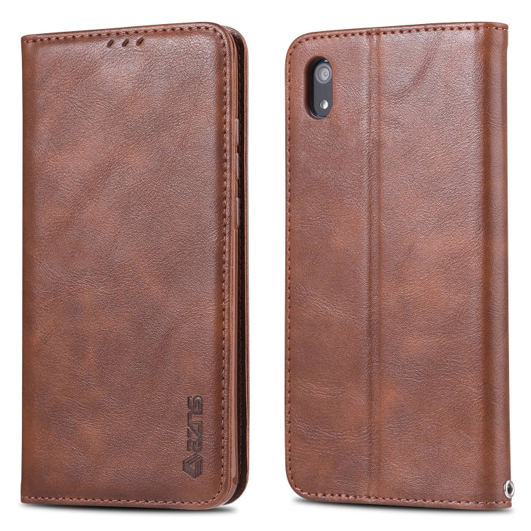 For Huawei Y5 2019 / Enjoy 8S AZNS Retro Texture Magnetic Horizontal Flip PU Leather Case with Holder & Card Slots & Photo Frame