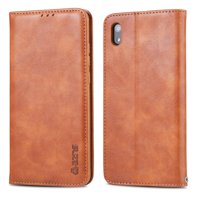For Huawei Y5 2019 / Enjoy 8S AZNS Retro Texture Magnetic Horizontal Flip PU Leather Case with Holder & Card Slots & Photo Frame