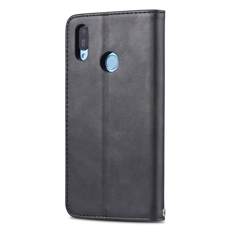 For Huawei Y6 2019 / Enjoy 9E AZNS Retro Texture Magnetic Horizontal Flip PU Leather Case with Holder & Card Slots & Photo Frame