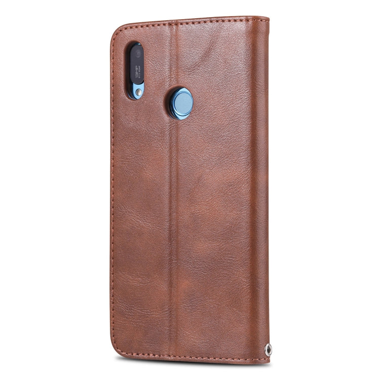 For Huawei Y6 2019 / Enjoy 9E AZNS Retro Texture Magnetic Horizontal Flip PU Leather Case with Holder & Card Slots & Photo Frame