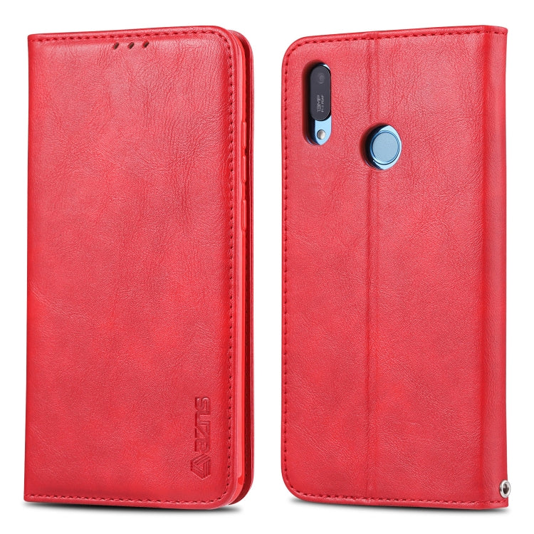 For Huawei Y6 2019 / Enjoy 9E AZNS Retro Texture Magnetic Horizontal Flip PU Leather Case with Holder & Card Slots & Photo Frame