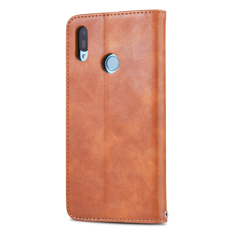 For Huawei Y6 2019 / Enjoy 9E AZNS Retro Texture Magnetic Horizontal Flip PU Leather Case with Holder & Card Slots & Photo Frame