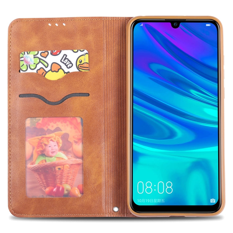 For Huawei Y6 2019 / Enjoy 9E AZNS Retro Texture Magnetic Horizontal Flip PU Leather Case with Holder & Card Slots & Photo Frame