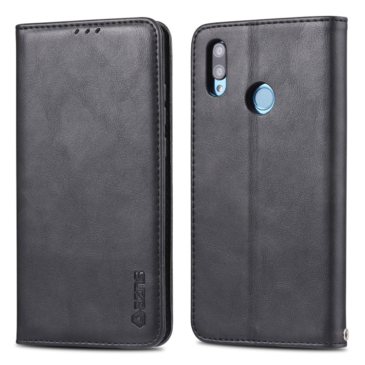For Huawei Y7 2019 / Enjoy 9 AZNS Retro Texture Magnetic Horizontal Flip PU Leather Case with Holder & Card Slots & Photo Frame