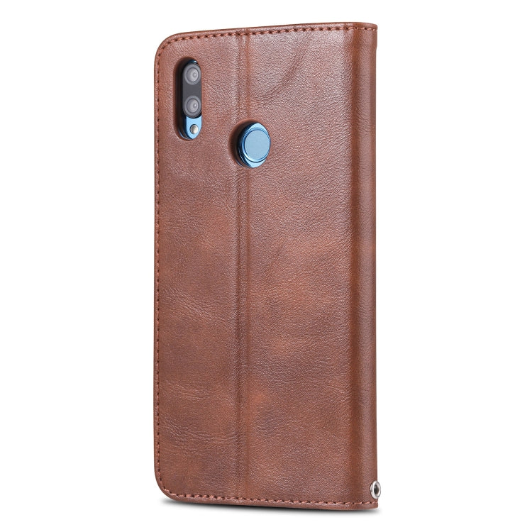For Huawei Y7 2019 / Enjoy 9 AZNS Retro Texture Magnetic Horizontal Flip PU Leather Case with Holder & Card Slots & Photo Frame