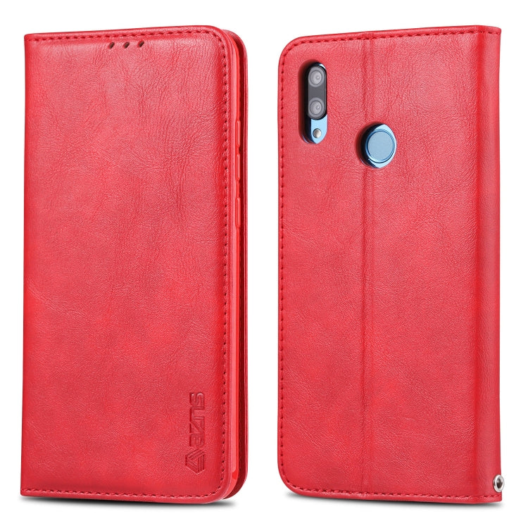 For Huawei Y7 2019 / Enjoy 9 AZNS Retro Texture Magnetic Horizontal Flip PU Leather Case with Holder & Card Slots & Photo Frame