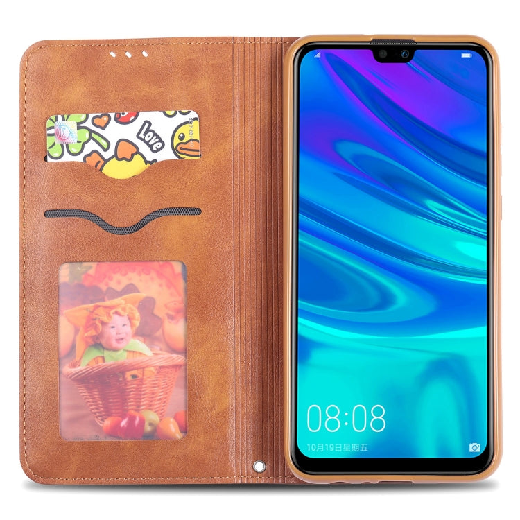 For Huawei Y9 2019 / Enjoy 9 Plus AZNS Retro Texture Magnetic Horizontal Flip PU Leather Case with Holder & Card Slots & Photo Frame