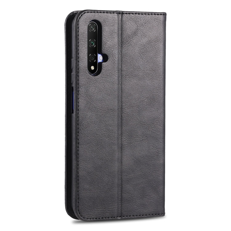 For Huawei Honor 20 AZNS Retro Texture Magnetic Horizontal Flip PU Leather Case with Holder & Card Slots & Photo Frame