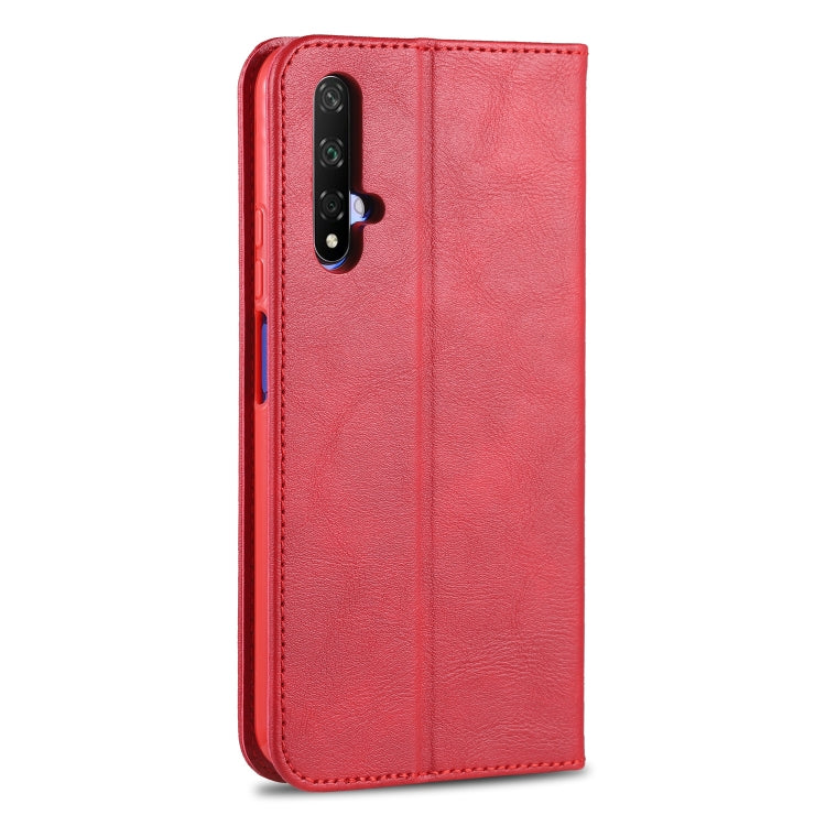 For Huawei Honor 20 AZNS Retro Texture Magnetic Horizontal Flip PU Leather Case with Holder & Card Slots & Photo Frame