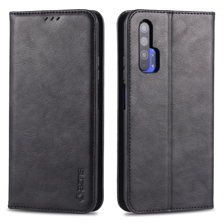For Huawei Honor 20 Pro AZNS Retro Texture Magnetic Horizontal Flip PU Leather Case with Holder & Card Slots & Photo Frame
