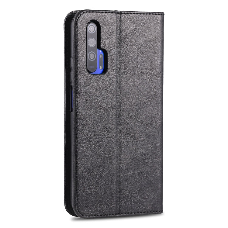 For Huawei Honor 20 Pro AZNS Retro Texture Magnetic Horizontal Flip PU Leather Case with Holder & Card Slots & Photo Frame