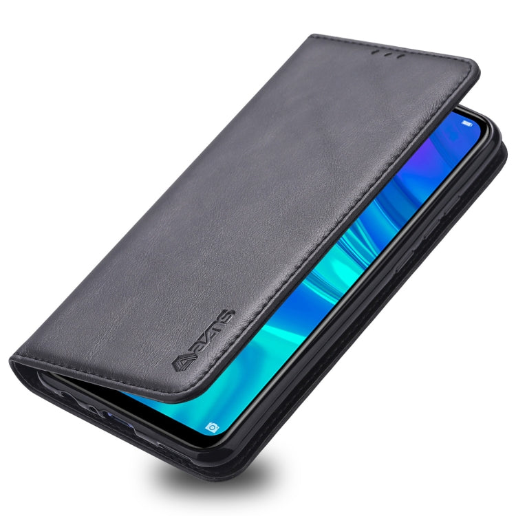 For Huawei P Smart Plus 2019 AZNS Retro Texture Magnetic Horizontal Flip PU Leather Case with Holder & Card Slots & Photo Frame