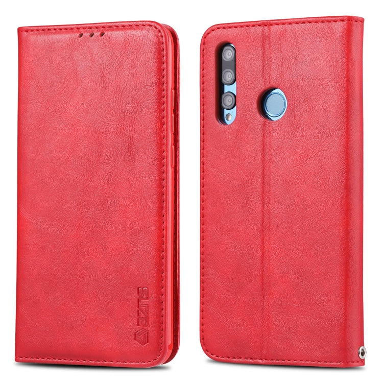 For Huawei P Smart Plus 2019 AZNS Retro Texture Magnetic Horizontal Flip PU Leather Case with Holder & Card Slots & Photo Frame