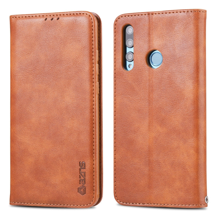 For Huawei P Smart Plus 2019 AZNS Retro Texture Magnetic Horizontal Flip PU Leather Case with Holder & Card Slots & Photo Frame