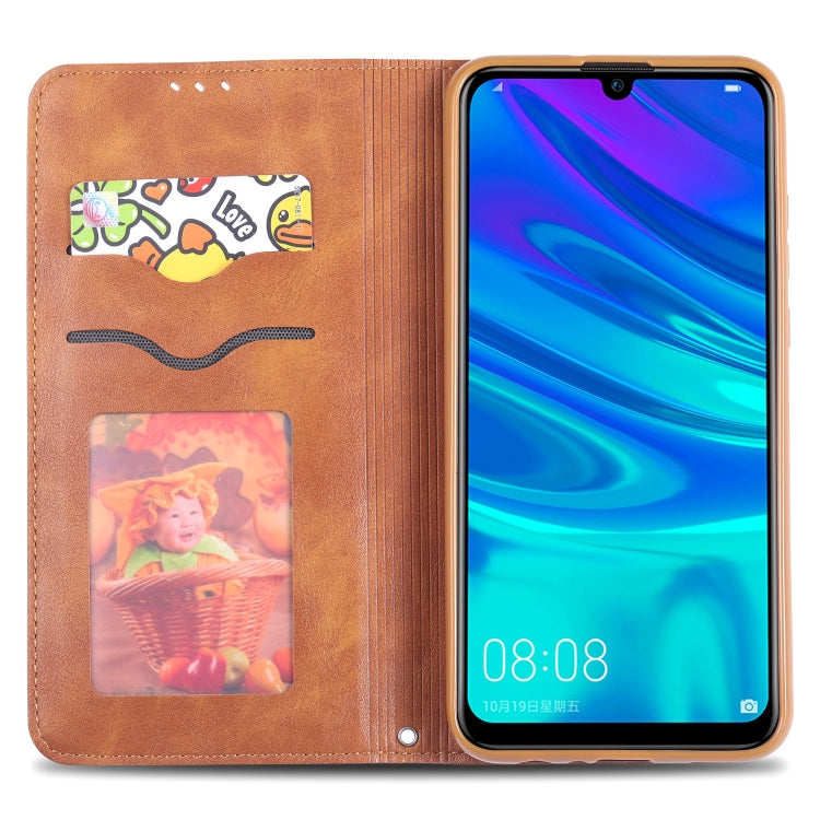 For Huawei P Smart Plus 2019 AZNS Retro Texture Magnetic Horizontal Flip PU Leather Case with Holder & Card Slots & Photo Frame