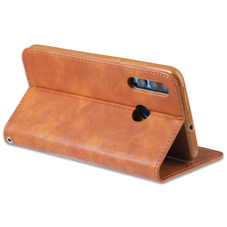 For Huawei P Smart Plus 2019 AZNS Retro Texture Magnetic Horizontal Flip PU Leather Case with Holder & Card Slots & Photo Frame