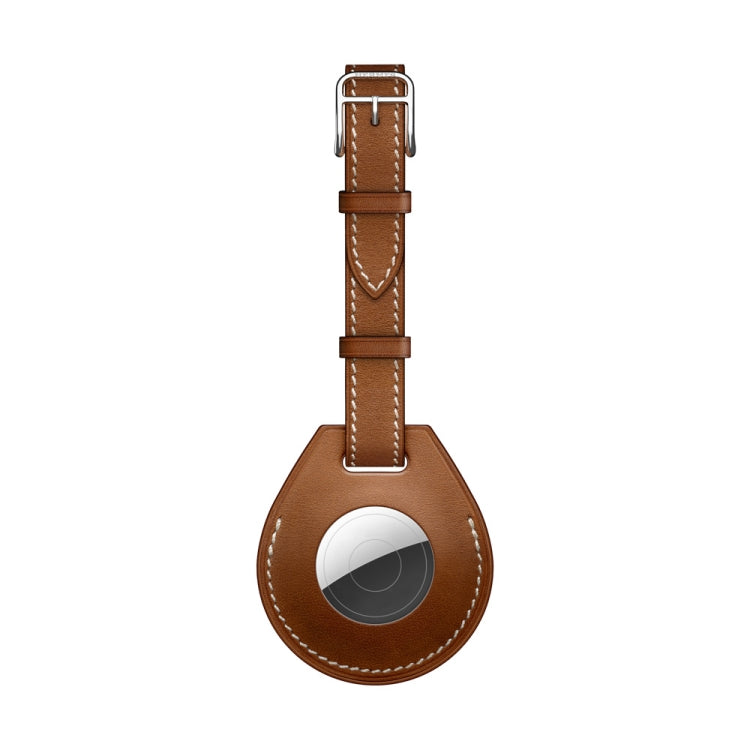 Shockproof Anti-scratch Leather Protective Case Cover with Hang Loop For AirTag, Style:Luggage Tag