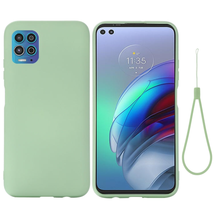 For Motorola Moto G100 / Edge S Solid Color Liquid Silicone Dropproof Full Coverage Protective Case