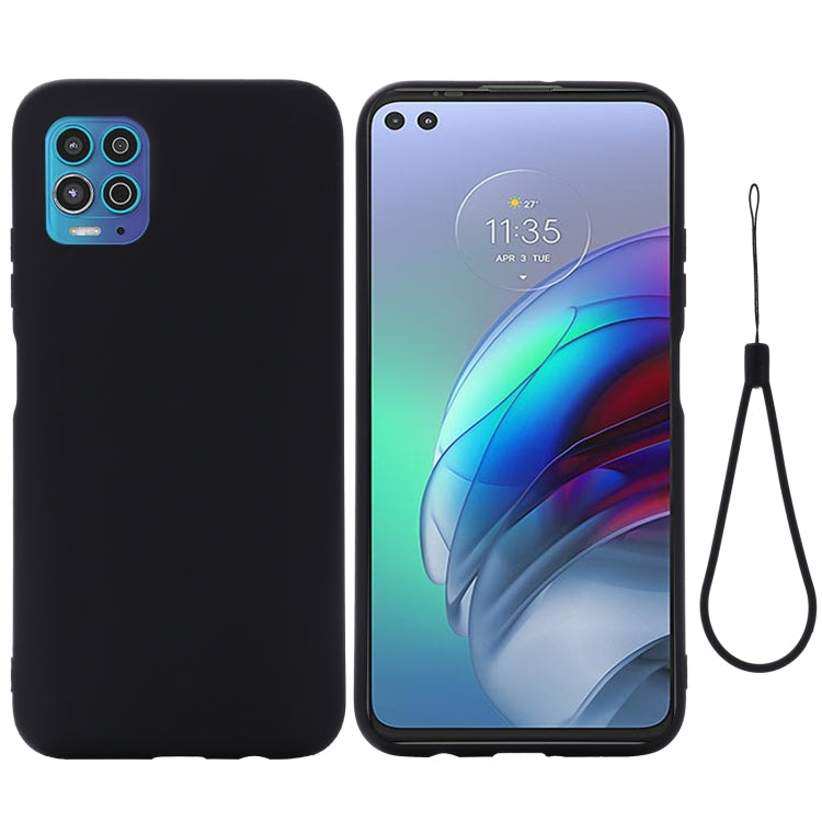 For Motorola Moto G100 / Edge S Solid Color Liquid Silicone Dropproof Full Coverage Protective Case
