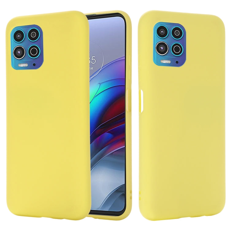 For Motorola Moto G100 / Edge S Solid Color Liquid Silicone Dropproof Full Coverage Protective Case