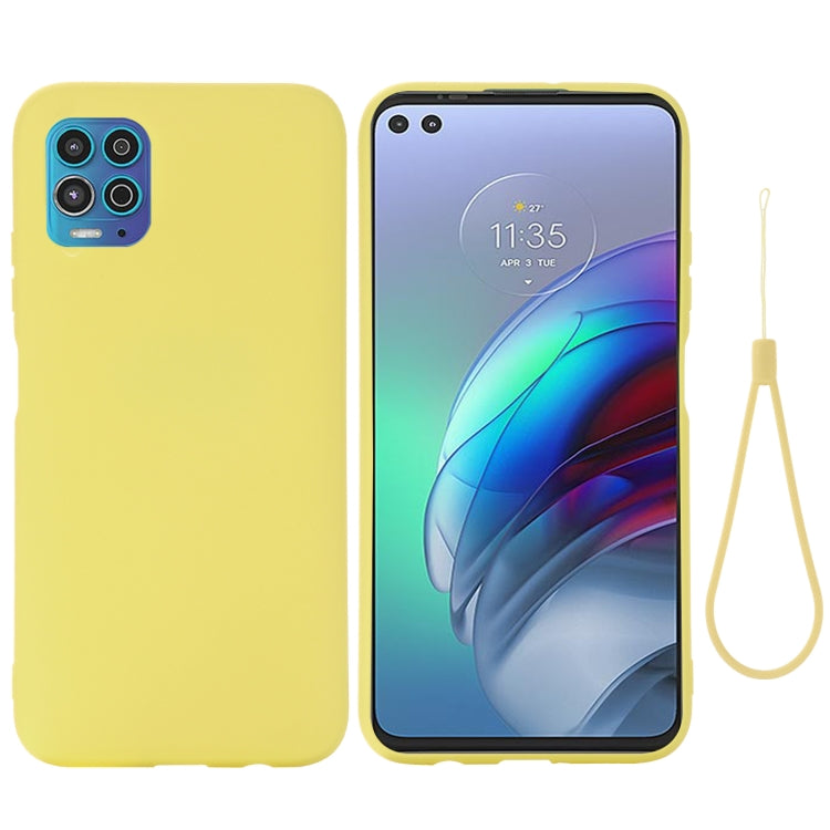 For Motorola Moto G100 / Edge S Solid Color Liquid Silicone Dropproof Full Coverage Protective Case