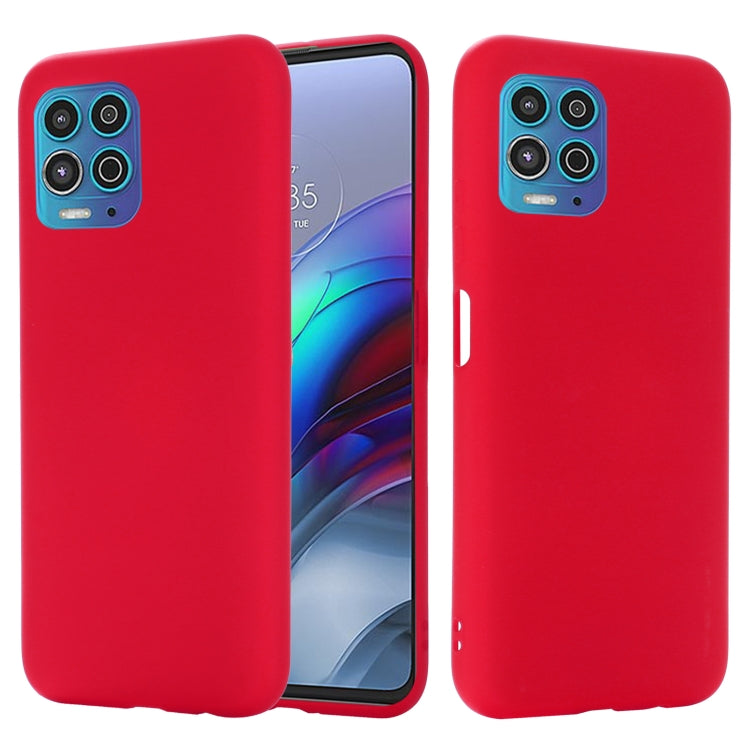 For Motorola Moto G100 / Edge S Solid Color Liquid Silicone Dropproof Full Coverage Protective Case