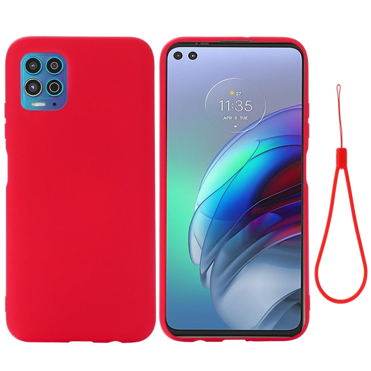 For Motorola Moto G100 / Edge S Solid Color Liquid Silicone Dropproof Full Coverage Protective Case